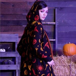 Halloween Themed Hooded Cardigan